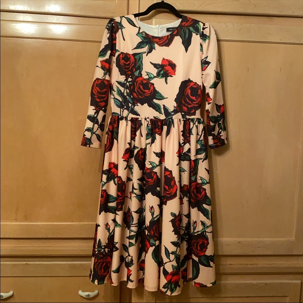 Rose Flowered Dress